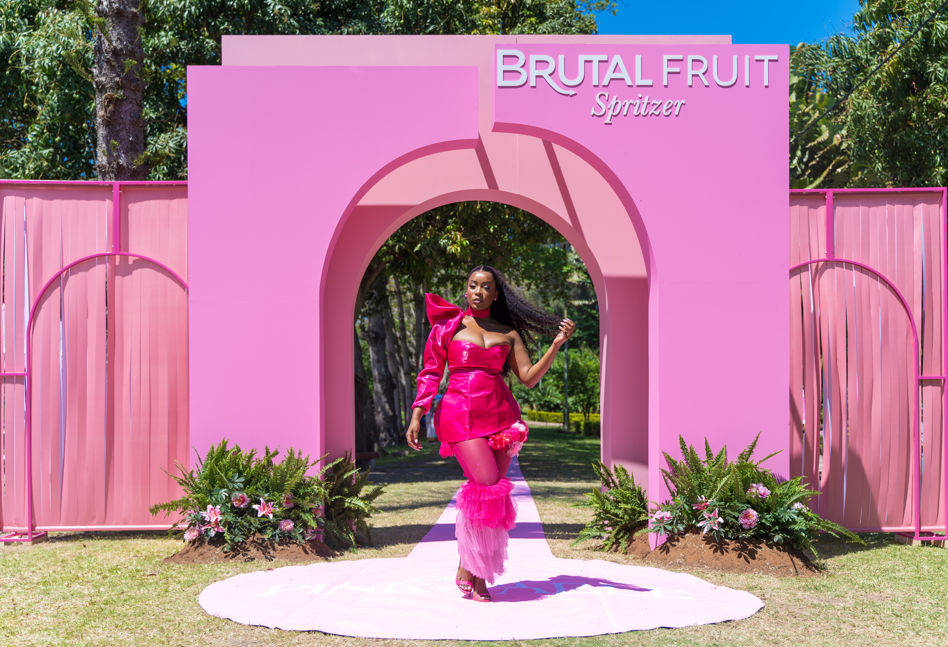 Pink Table Event Background